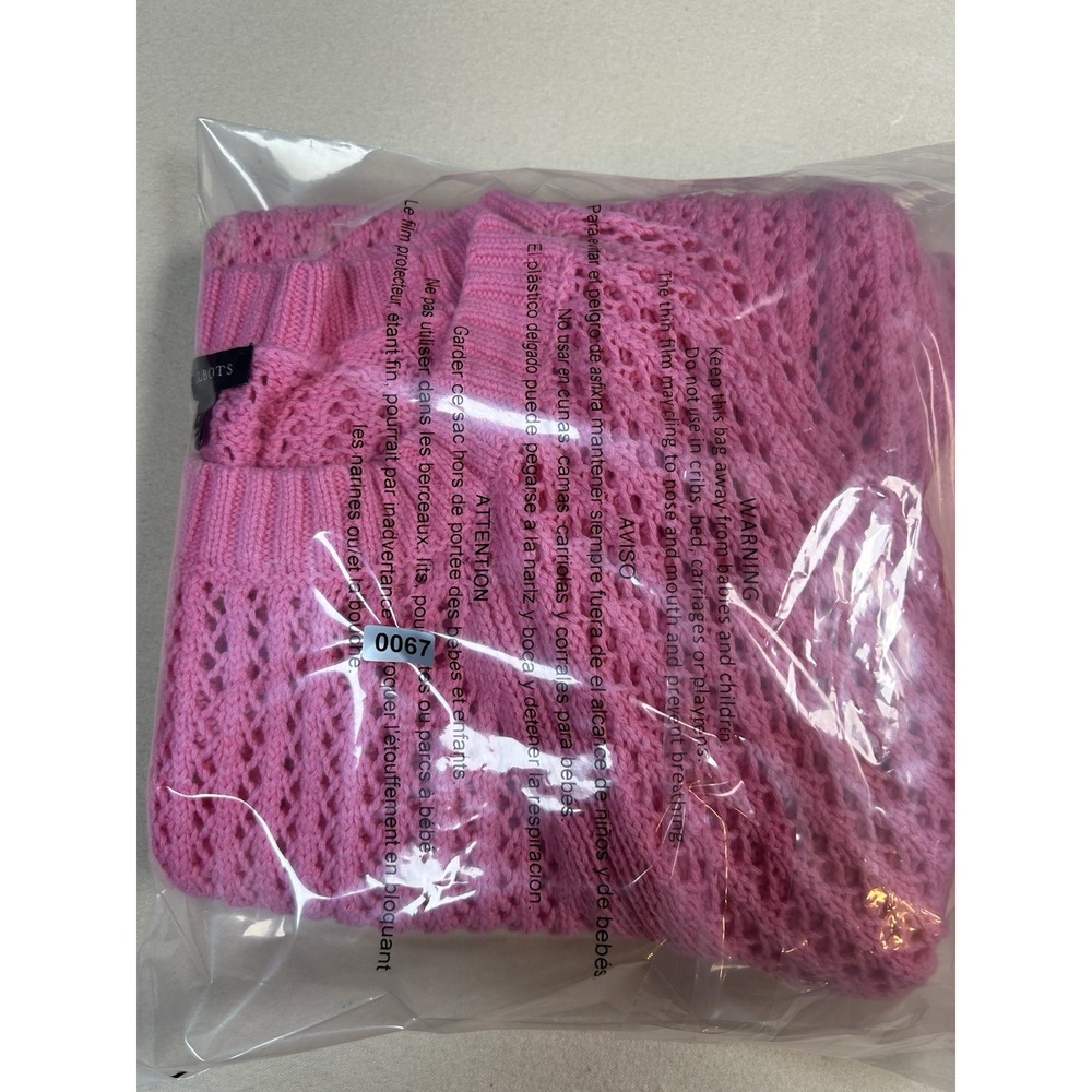 Talbots Knit Sweater Women Size M Pink 100% Cotton High Low - Picture 7 of 7